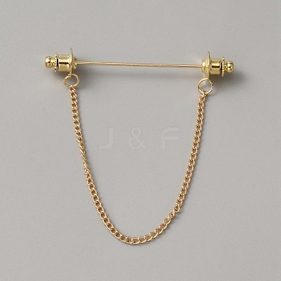 Alloy Hanging Chains Shirt Collar Pins JEWB-WH0026-32LG-1