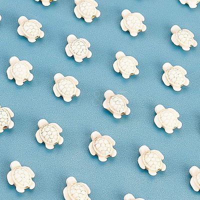 4 Strands Dyed Synthetic Turquoise Bead Strands G-NB0003-29-1
