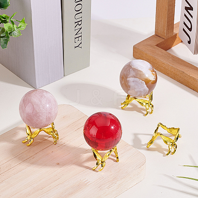 Alloy Crystal Ball Holders ODIS-WH0007-59B-G-1