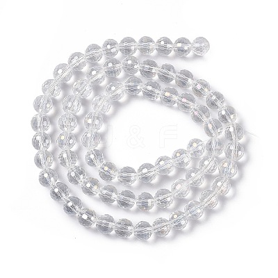 Electroplate Glass Bead Strands X-EGLA-R040-8mm-15-1