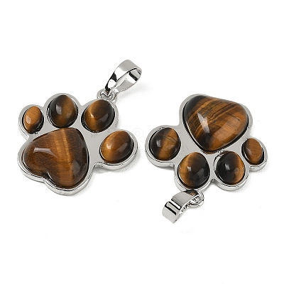 Natural Tiger Eye Pendants G-B194-02P-10-1