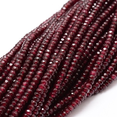 Dyed Natural Malaysia Jade Rondelle Beads Strands X-G-E316-2x4mm-10-1