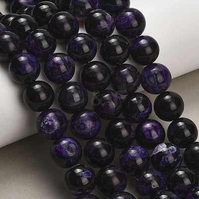 Natural Fire Crackle Agate(Dyed & Heated) Beads Strands G-K425-A01-14mm-1