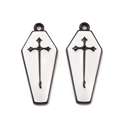 Spray Painted Alloy Pendants PALLOY-K003-12A-1