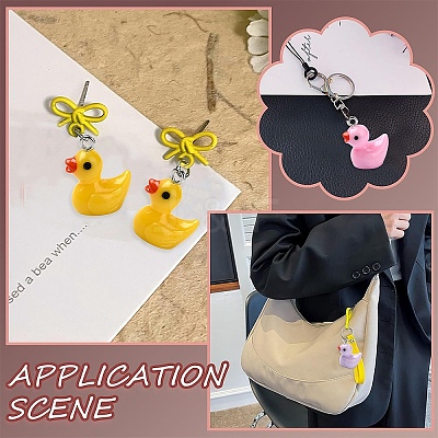 21Pcs 7 Colors Resin Pendant FIND-YW0005-40-1