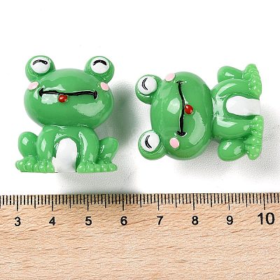 Cartoon Cute Resin 3D Frog Figurines RESI-Z024-01E-1