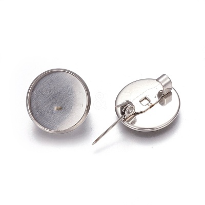 Tarnish Resistant 304 Stainless Steel Brooch Findings LS-STAS-P227-40P-1