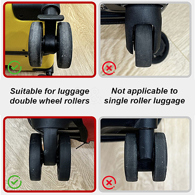 18Pcs Silicone Luggage Wheels Protectors Cover FIND-OC0013-86E-1