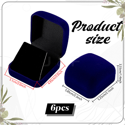 Flocking Jewelry Pendant Storage Boxes CON-WH0089-181B-1