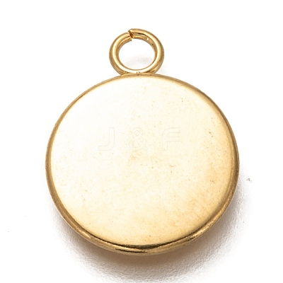 304 Stainless Steel Pendant Cabochon Settings STAS-Z030-01H-G-1