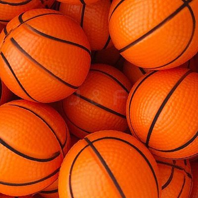 PU Leather Mini Imitation Basketball for Doll Decorations LS-AJEW-H145-63-1