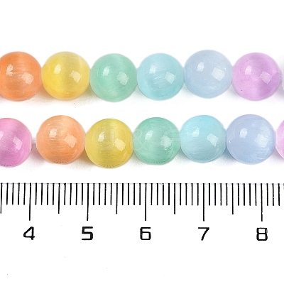 Macaron Color Natural Selenite Beads Strands G-F780-A01-02-1