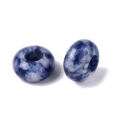 Natural Blue Spot Jasper European Beads G-N359-17A-07-1