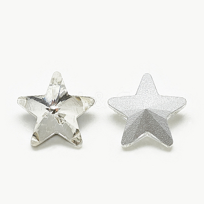 Pointed Back Glass Rhinestone Cabochons RGLA-T085-10mm-01-1