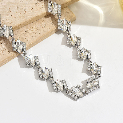 Alloy Full Crystal Rhinestone Horse Eye Link Waist Chains for Women WG555DF-01-1