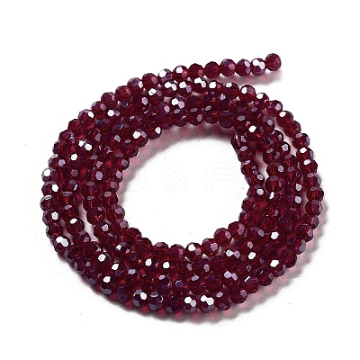 Electroplate Transparent Glass Beads Strands EGLA-A035-T3mm-A02-1