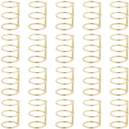 3-Ring Iron Loose Leaf Book Binder Hinged Rings AJEW-CP0009-48B-1