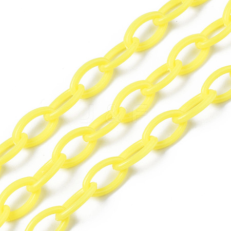 Handmade Opaque Acrylic Cable Chains KY-N014-001K-1