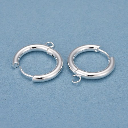 201 Stainless Steel Huggie Hoop Earring Findings STAS-P283-01G-S-1