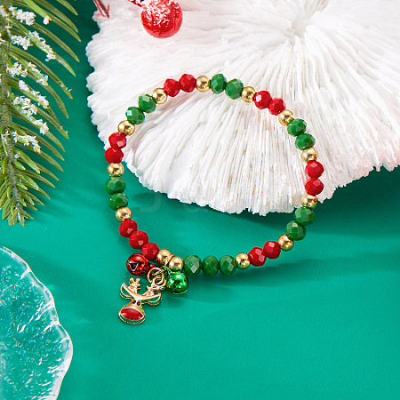 Christmas Glass Beaded Bracelets VM8145-2-1