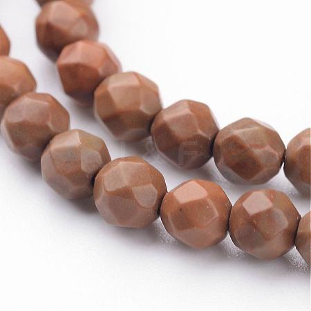 Natural Wood Lace Stone Bead Strands G-UK0001-83F-1