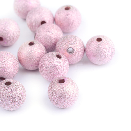 Spray Painted Acrylic Beads ACRP-Q018-8mm-003-1