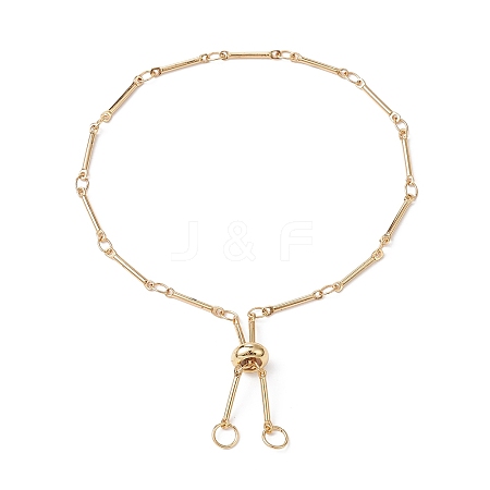Brass Bar Link Chain Bracelet Making AJEW-JB01187-01-1