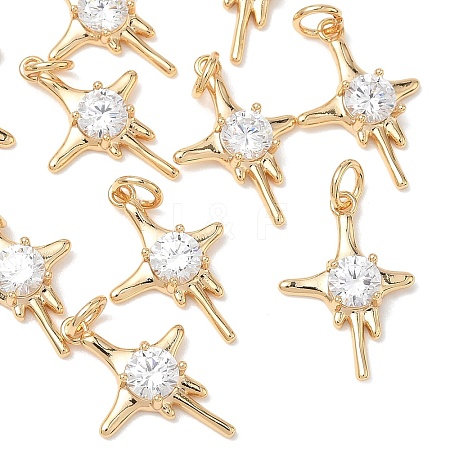 SHEGRACE Brass Clear Cubic Zirconia Pendants XGRQ3K574-566G-1