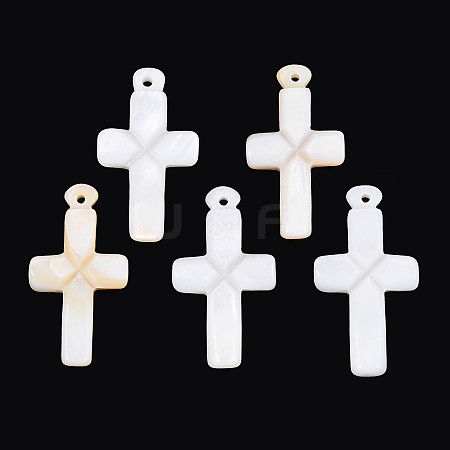 Natural Freshwater Shell Pendants SHEL-N038-08-1