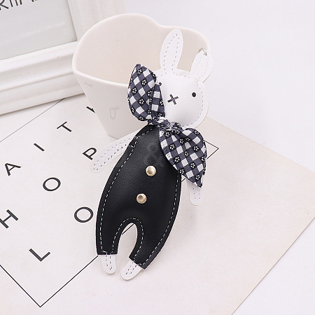 PU Leather Rabbit Keychain PW-WG67475-02-1