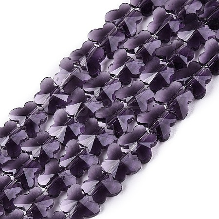 Transparent Glass Beads Strands GLAA-Q118-01A-B08-1