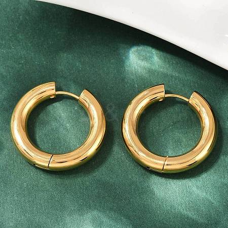 202 Stainless Steel Polishing Hoop Earrings EJEW-M106-02G-06-1
