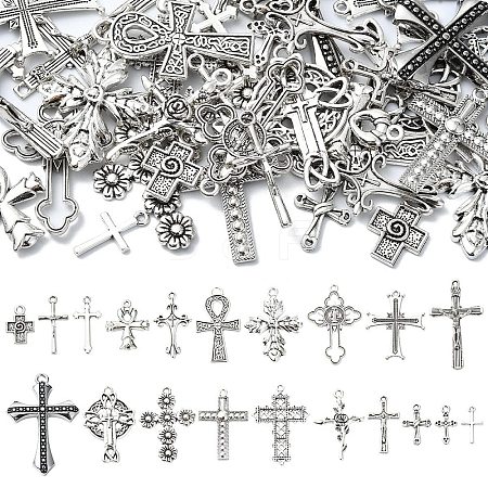 40Pcs 20 Styles Tibetan Style Alloy Pendants TIBEP-YW0001-84-1