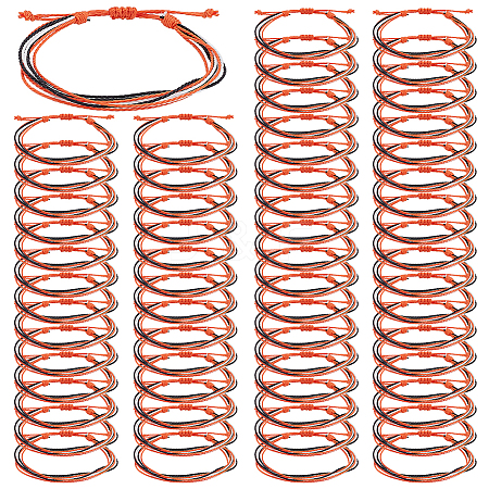Waxed Cord Multi-strand Braided Bracelets for Women Men BJEW-WH0031-027-1