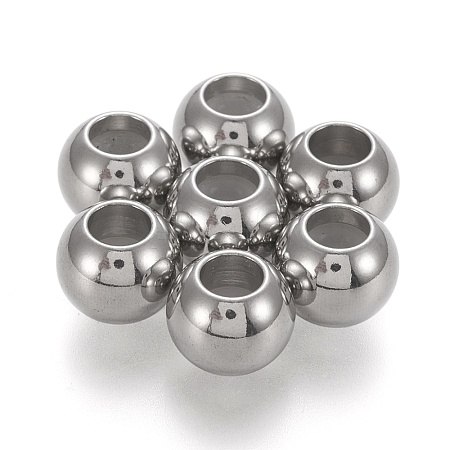 202 Stainless Steel Beads STAS-K204-02A-P-1