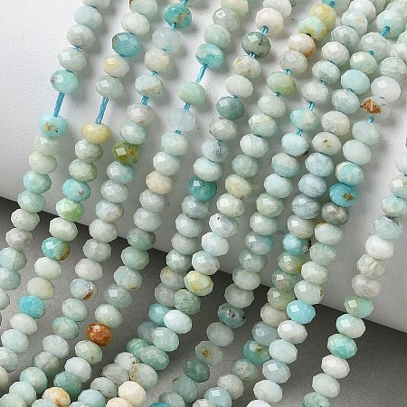 Natural Flower Amazonite Beads Strands G-L651-B02-4x3mm-1