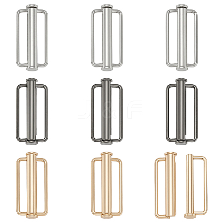 9Pcs 3 Colors Alloy Buckles for Swimwear FIND-BC0014-48B-1