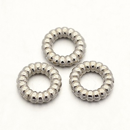 Ring Zinc Alloy Spacer Beads PALLOY-N0109-01P-NF-1