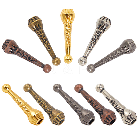 40Pcs 5 Colors Alloy Cord Ends FIND-GF0007-30-1