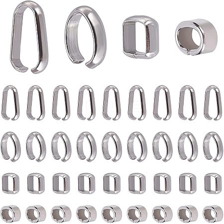   200Pcs 4 Style 304 Stainless Steel Open Quick Link Connectors STAS-PH0001-40-1