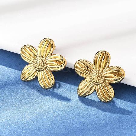 304 Stainless Steel Stud Earrings EJEW-D319-06G-1