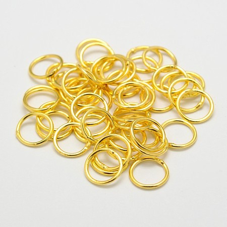 Eco-Friendly Brass Round Rings LS-KK-M165-7mm-02G-RS-1