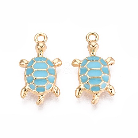 Alloy Enamel Pendants PALLOY-T092-26G-06-1