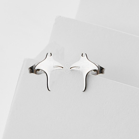 304 Stainless Steel Stud Earrings for Women WG73B2A-02-1