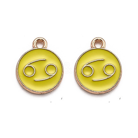 Alloy Enamel Pendants ENAM-S124-01B-14D-1