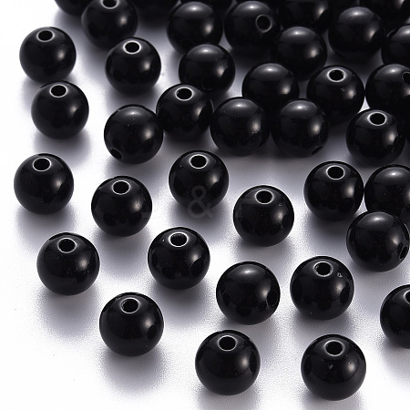 Opaque Acrylic Beads X-MACR-S370-C10mm-S002-1