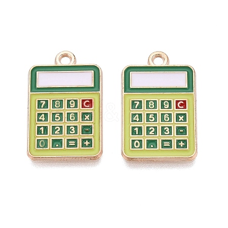 Alloy Enamel Pendants ENAM-Q004-01KCG-17-1