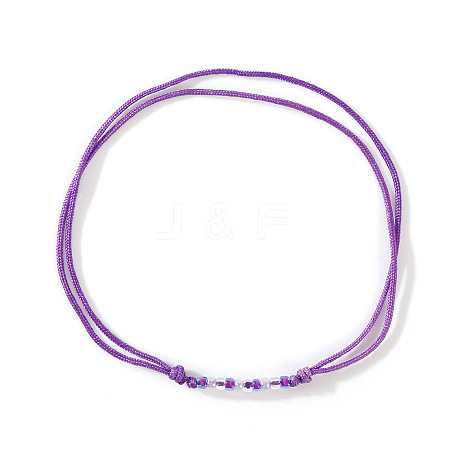 Glass Seed Beads Braided Bead Bracelets UB5281-5-1