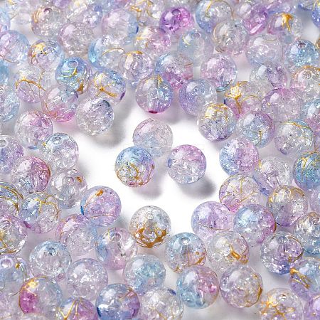 Transparent Crackle Acrylic Beads DACR-D300-01B-10mm-1
