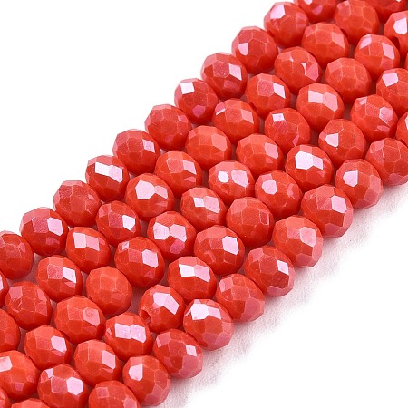 Electroplate Glass Beads Strands EGLA-A044-P4mm-B21-1